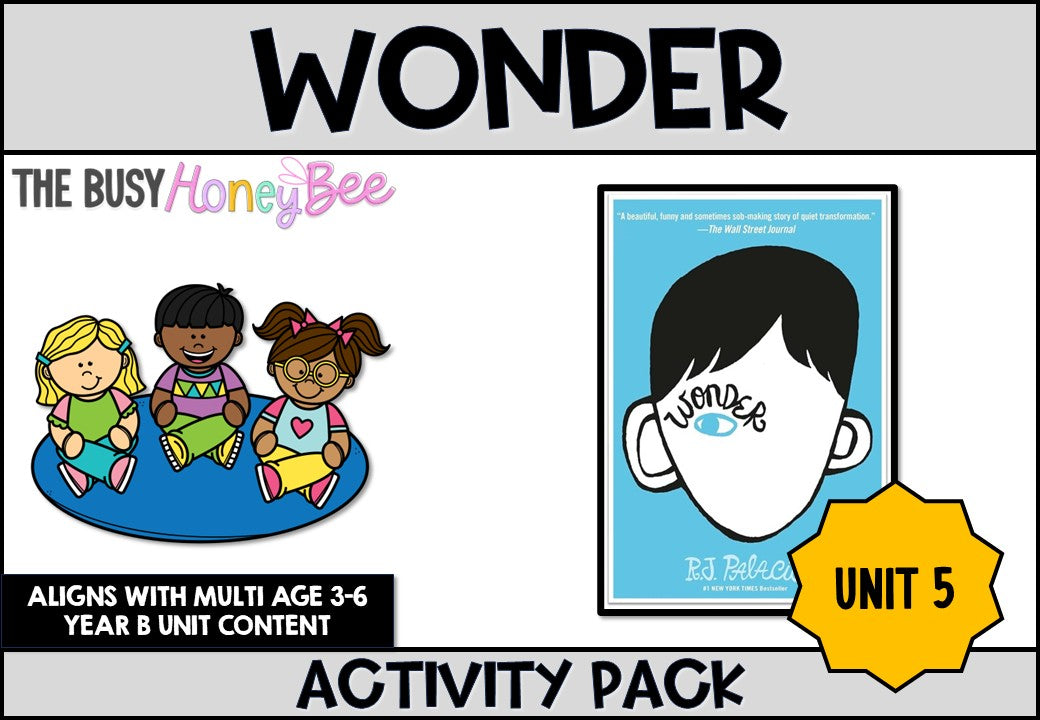 Unit 5 Wonder by RJ Palacio Activity Pack
