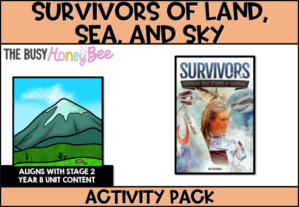 Survivors of Land, Sea and Sky: Inspiring true stories of survival Activity Pack