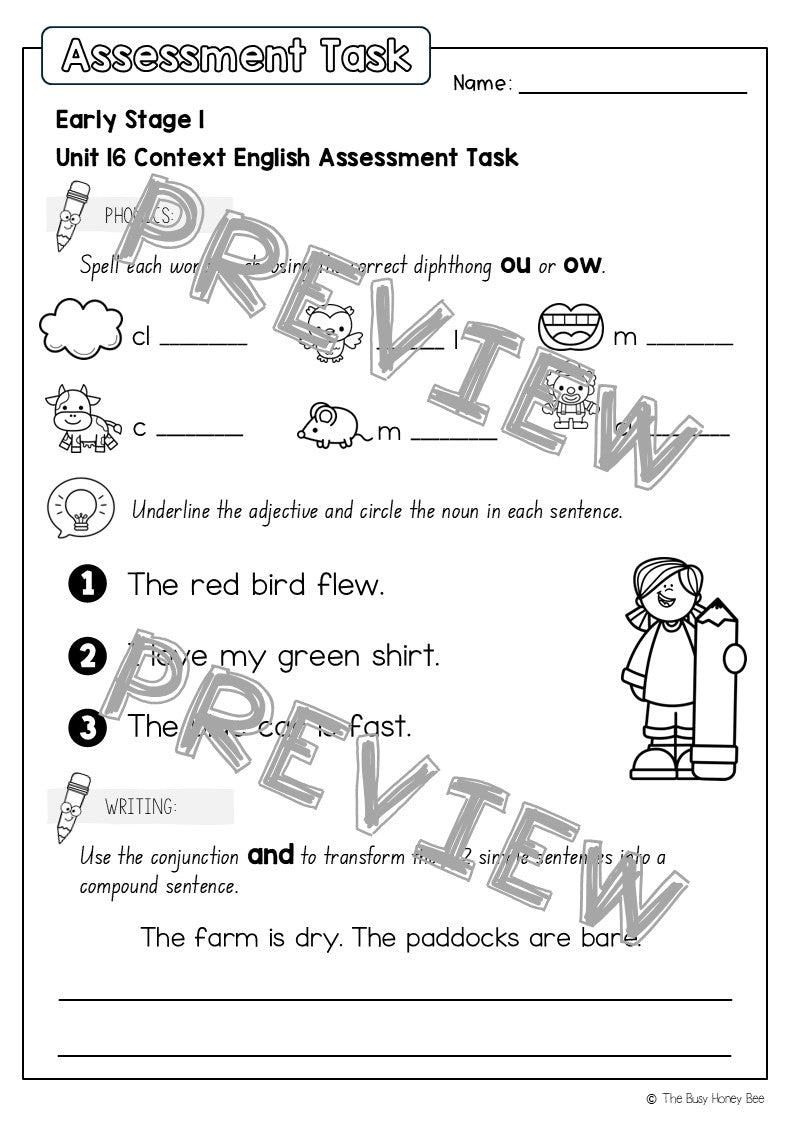 Early Stage 1 English Assessment Unit 16 Context