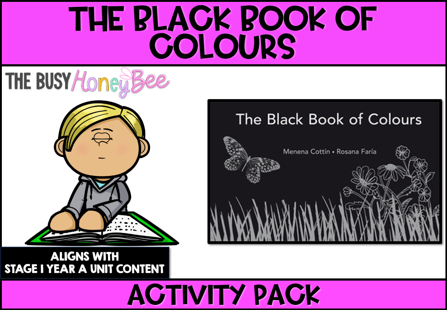 The Black Book of Colours by Menena Cottin Activity Pack