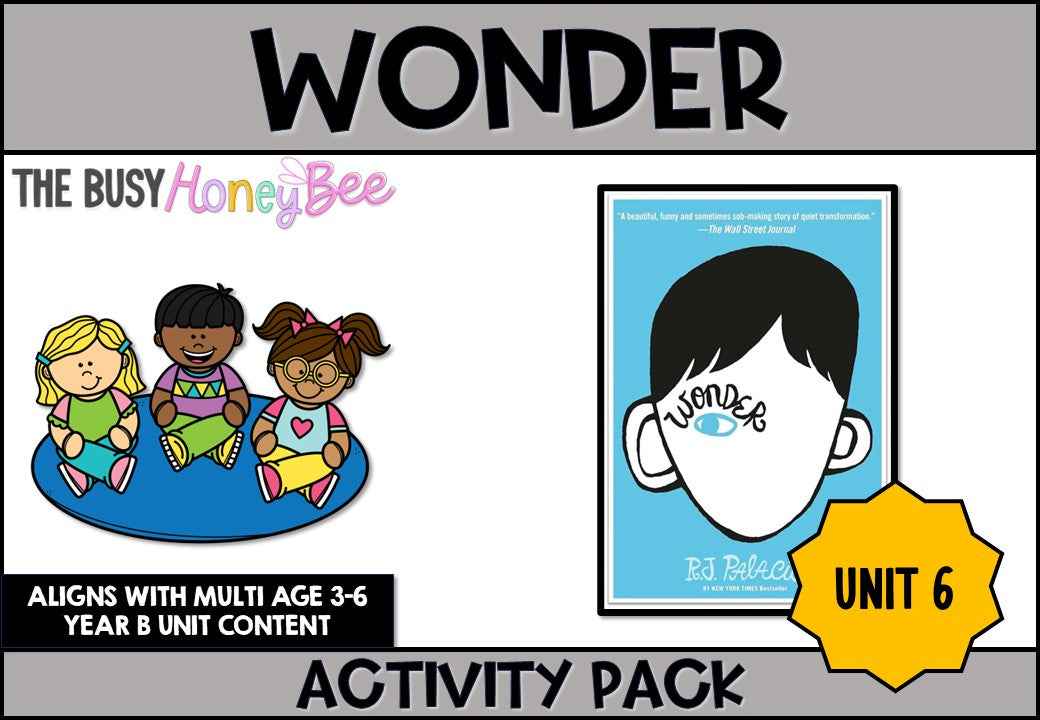 Unit 6 Wonder by RJ Palacio Activity Pack