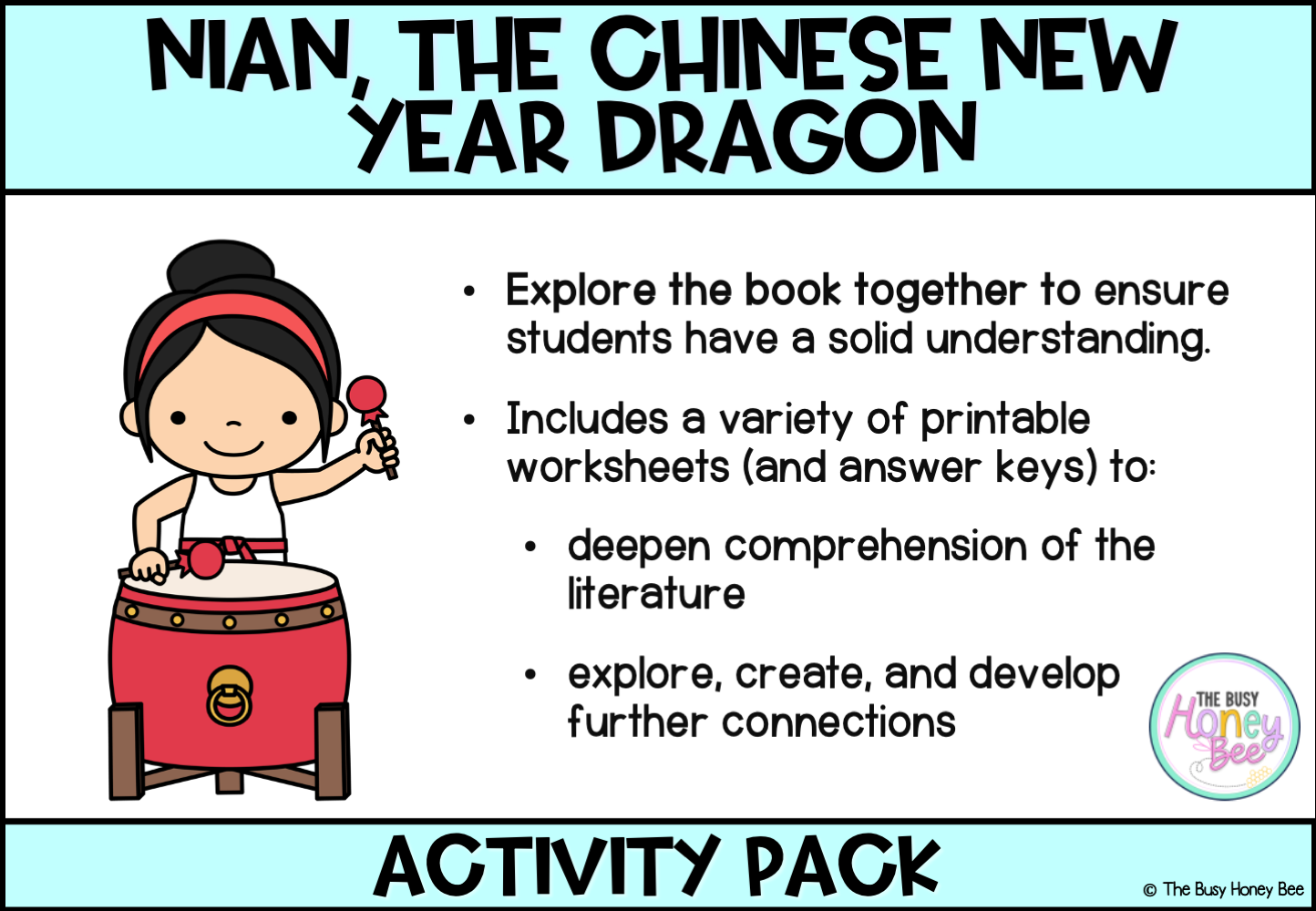 Nian, the Chinese New Year Dragon by Virginia Loh-Hagan Activity Pack