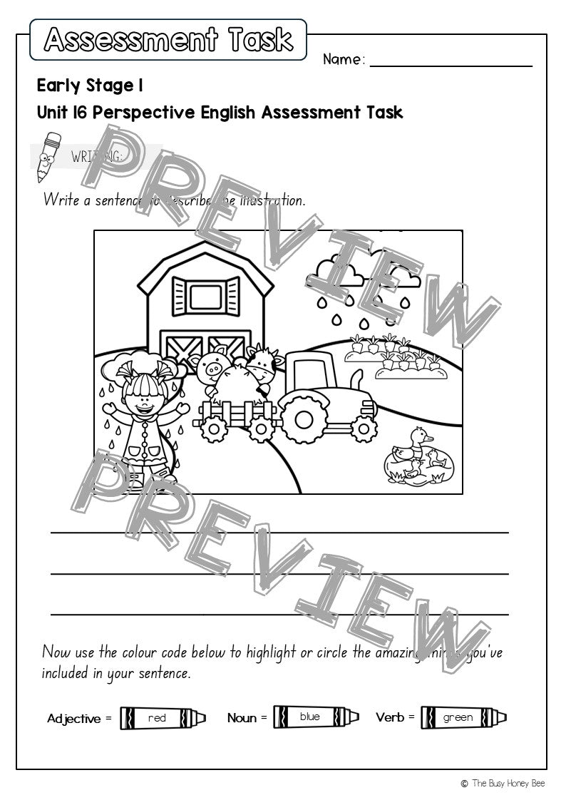 Early Stage 1 English Assessment Unit 16 Context