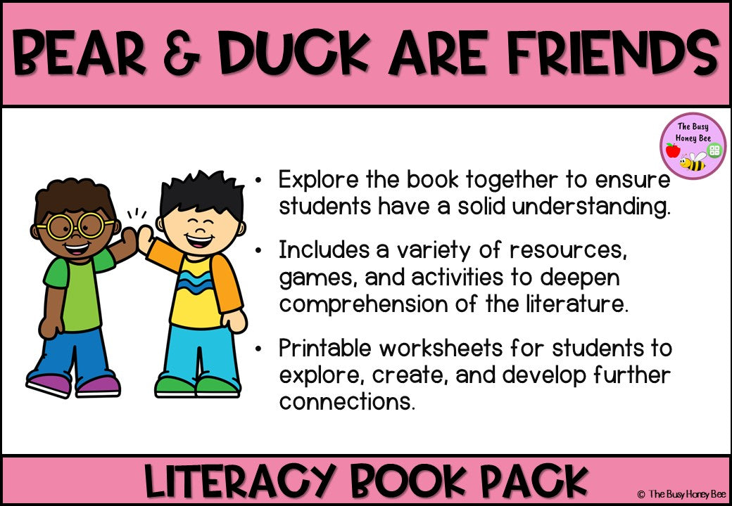 Bear and Duck are Friends - CBCA 2024 - Literacy Book Pack