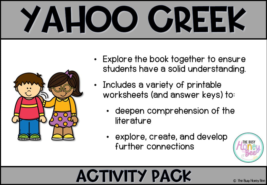 Yahoo Creek: An Australian Mystery by Tohby Riddle Activity Pack