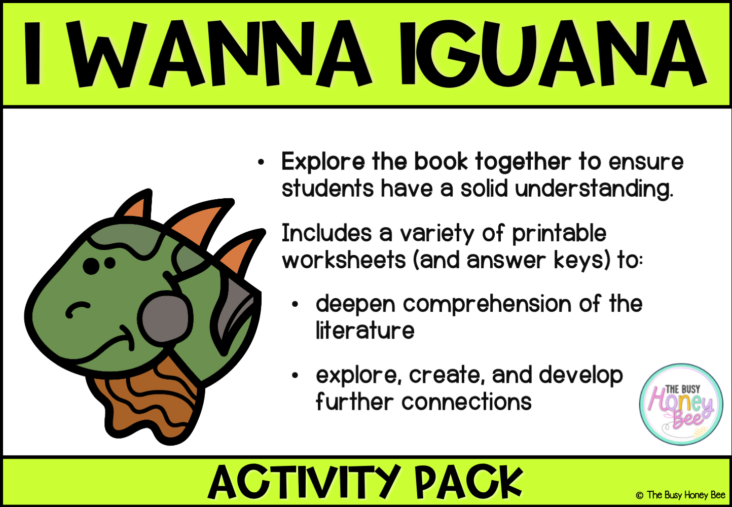 I Wanna Iguana by Karen Kaufman Orloff Activity Pack
