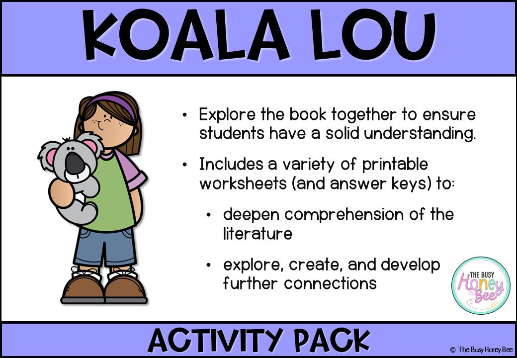 Koala Lou Activity Pack