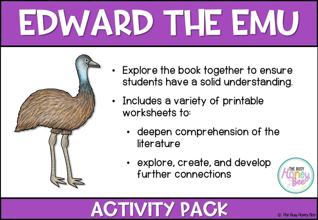 Edward the Emu Activity Pack