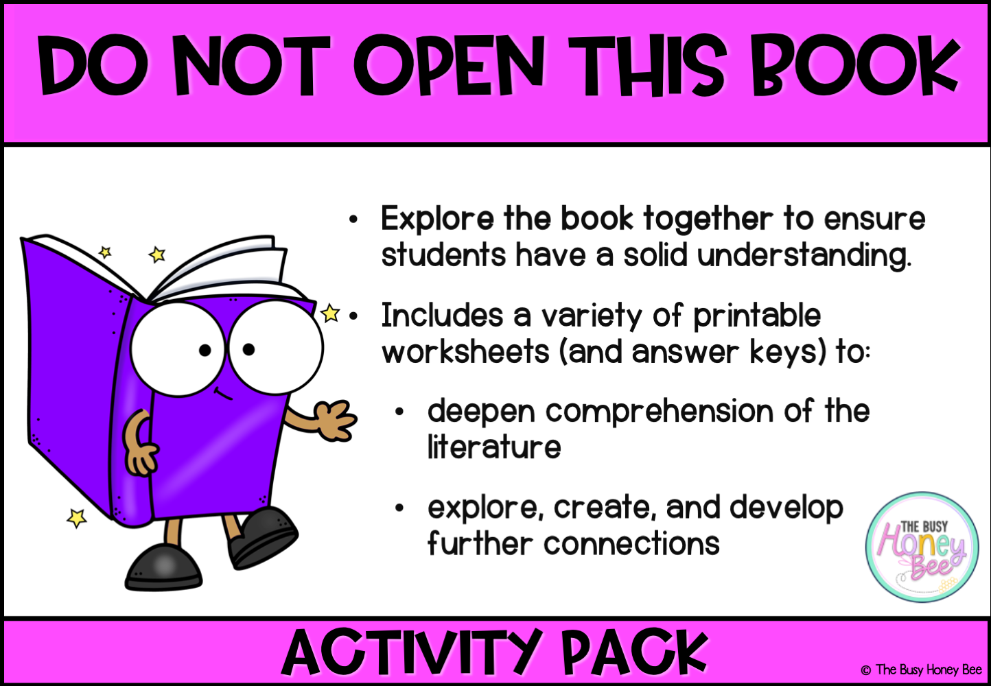 Do Not Open this Book Activity Pack