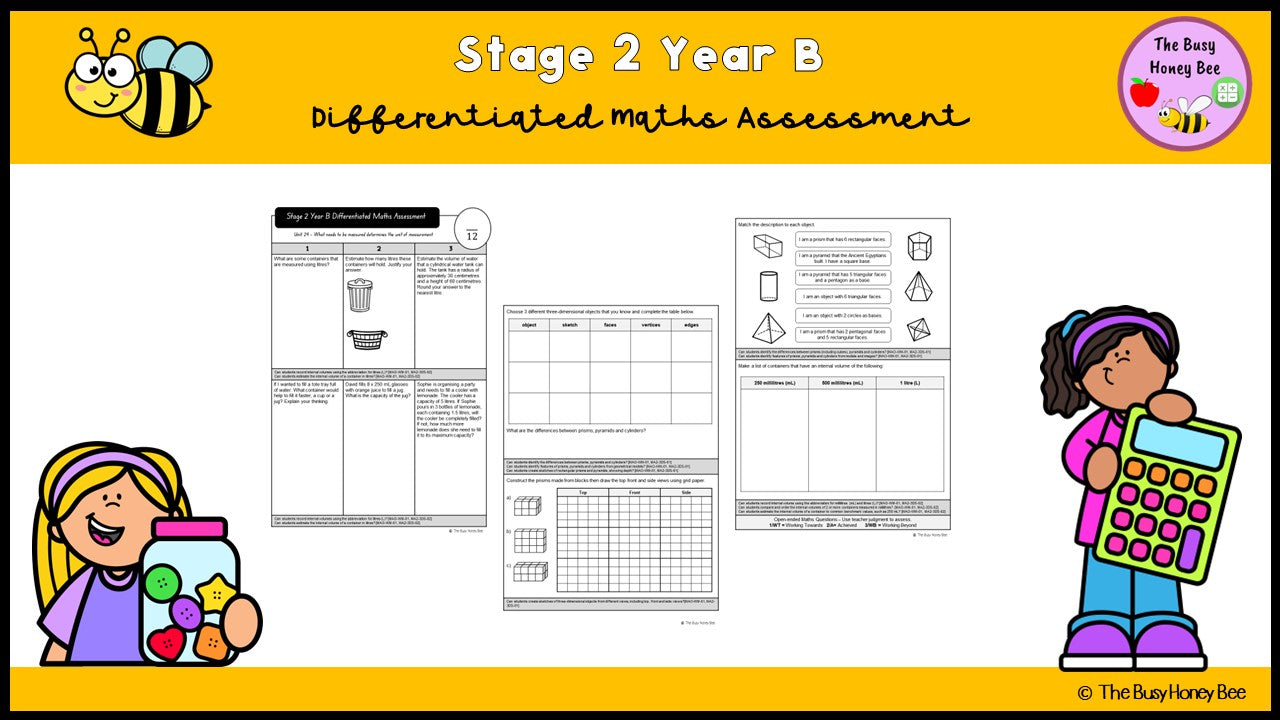 Stage 2 Year B Differentiated Maths Assessment Unit 29