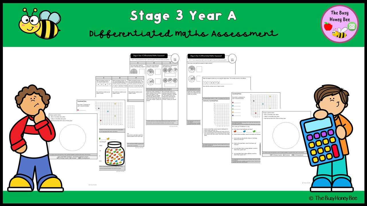 Stage 3 Year A Differentiated Maths Assessment Unit 8