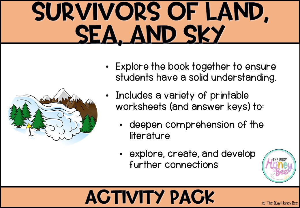 Survivors of Land, Sea and Sky: Inspiring true stories of survival Activity Pack