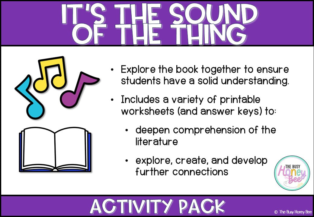 It’s the Sound of the Thing by Maxine Beneba Clarke Activity Pack