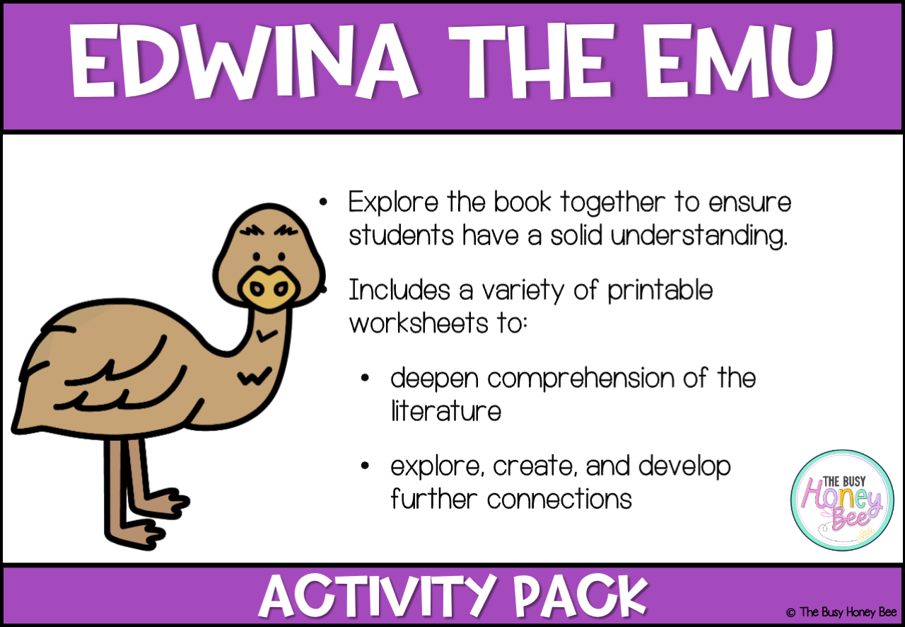 Edwina the Emu Activity Pack