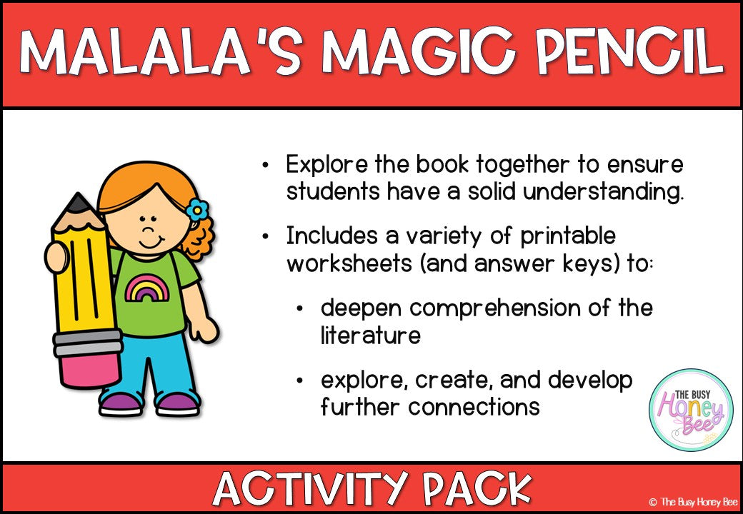 Malala's Magic Pencil Activity Pack