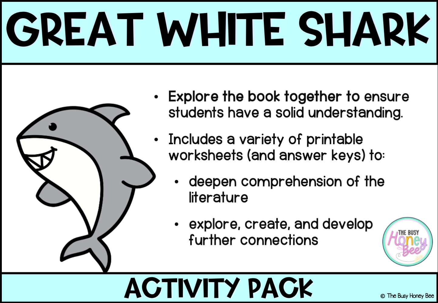 Great White Shark by Claire Saxby Activity Pack