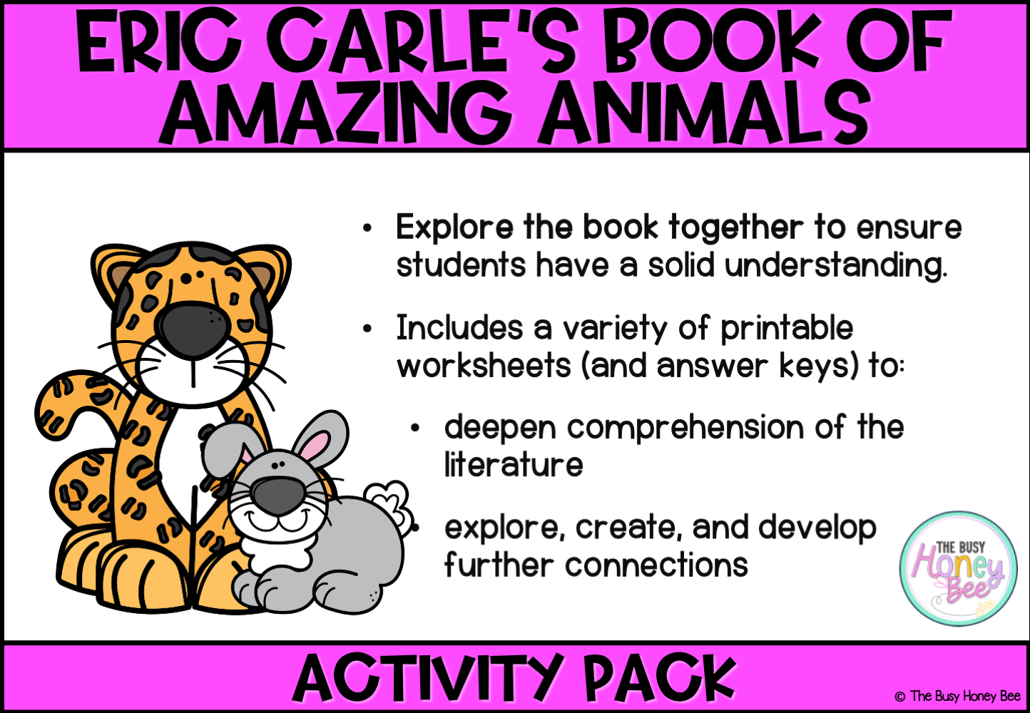 Eric Carle’s Book of Amazing Animals Activity Pack