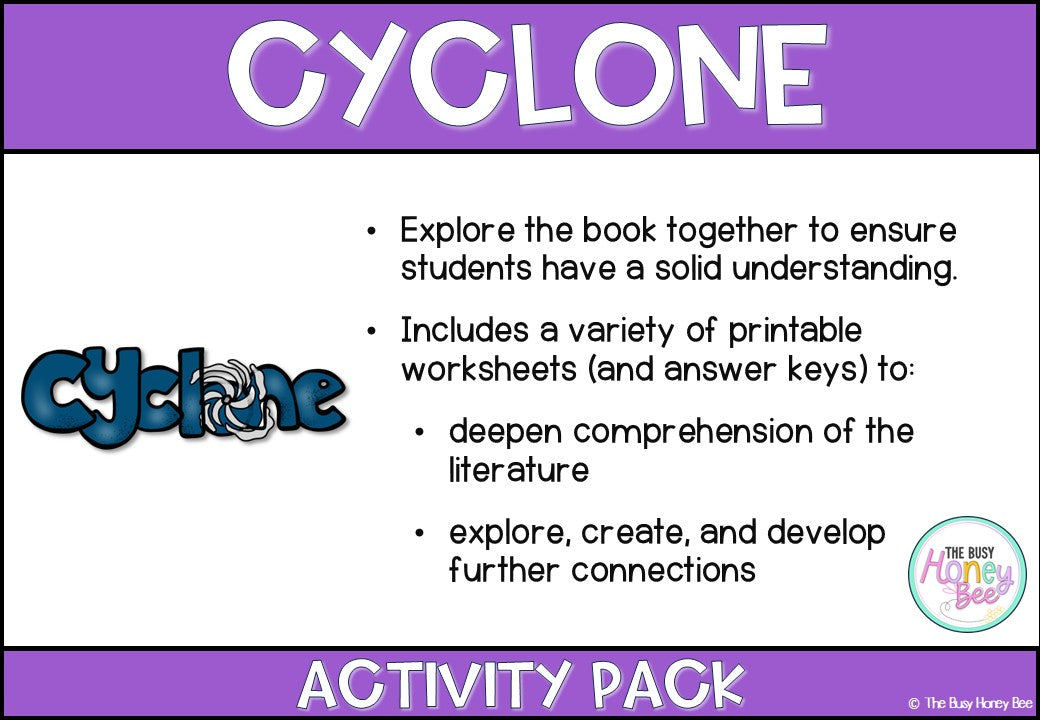 Cyclone by Jackie French Activity Pack