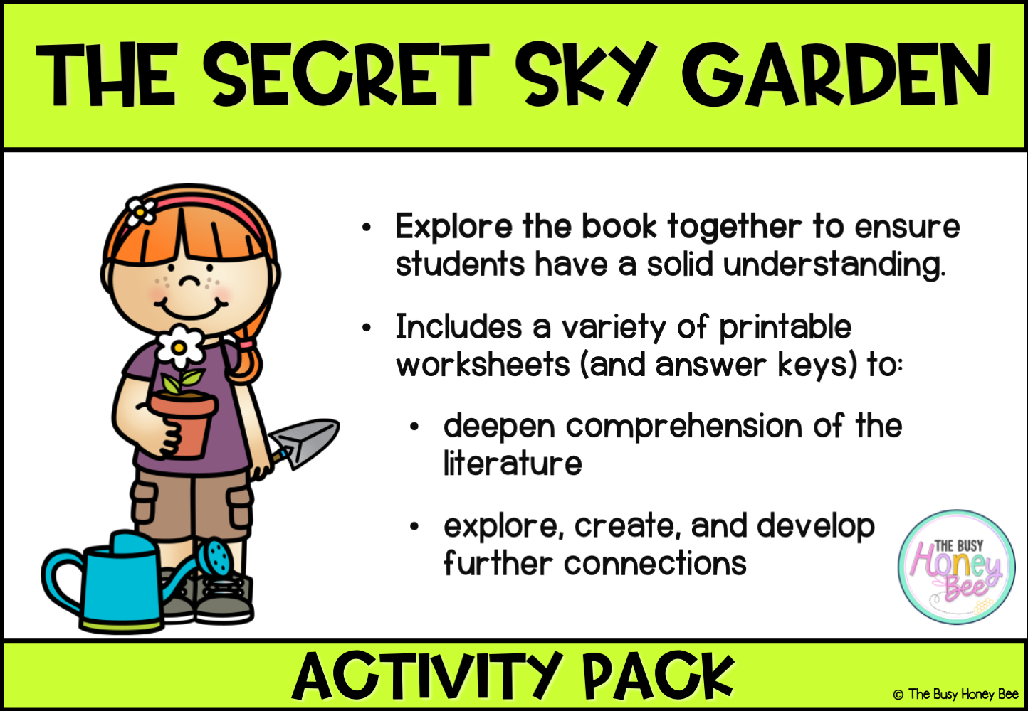 The Secret Sky Garden by Linda Sarah Activity Pack