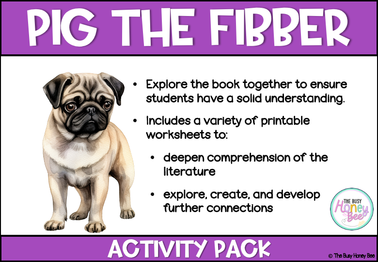 Pig the Fibber Activity Pack