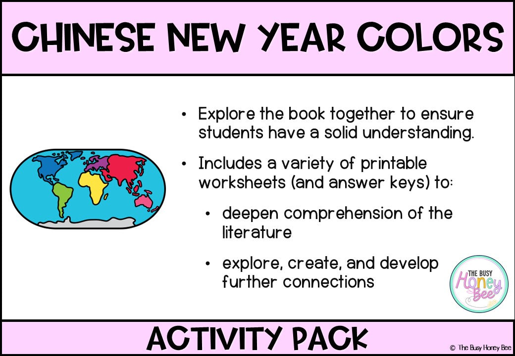 Chinese New Year Colors Activity Pack