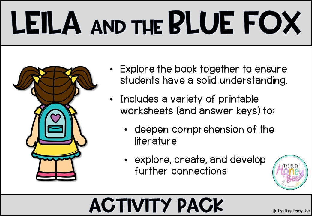 Unit 4 Leila and the Blue Fox by Kiran Millwood Hargrave Activity Pack