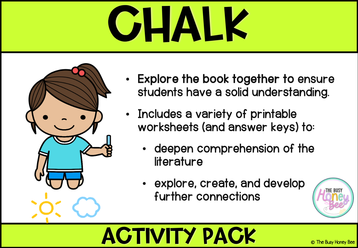 Chalk by Bill Thomson Activity Pack