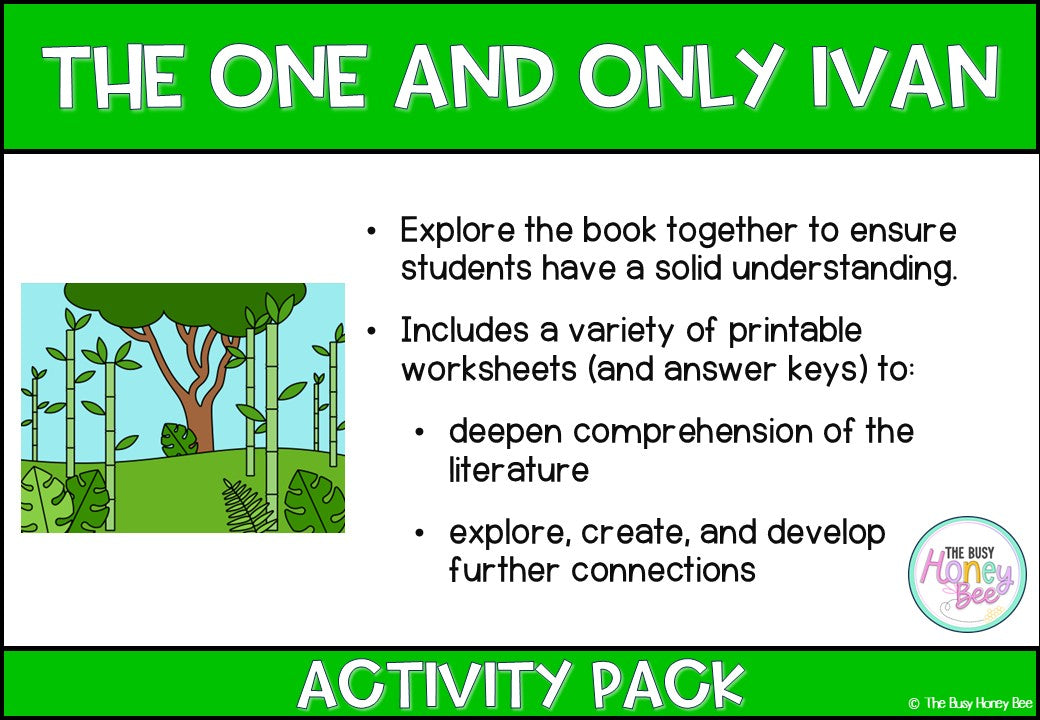 The One and Only Ivan Activity Pack