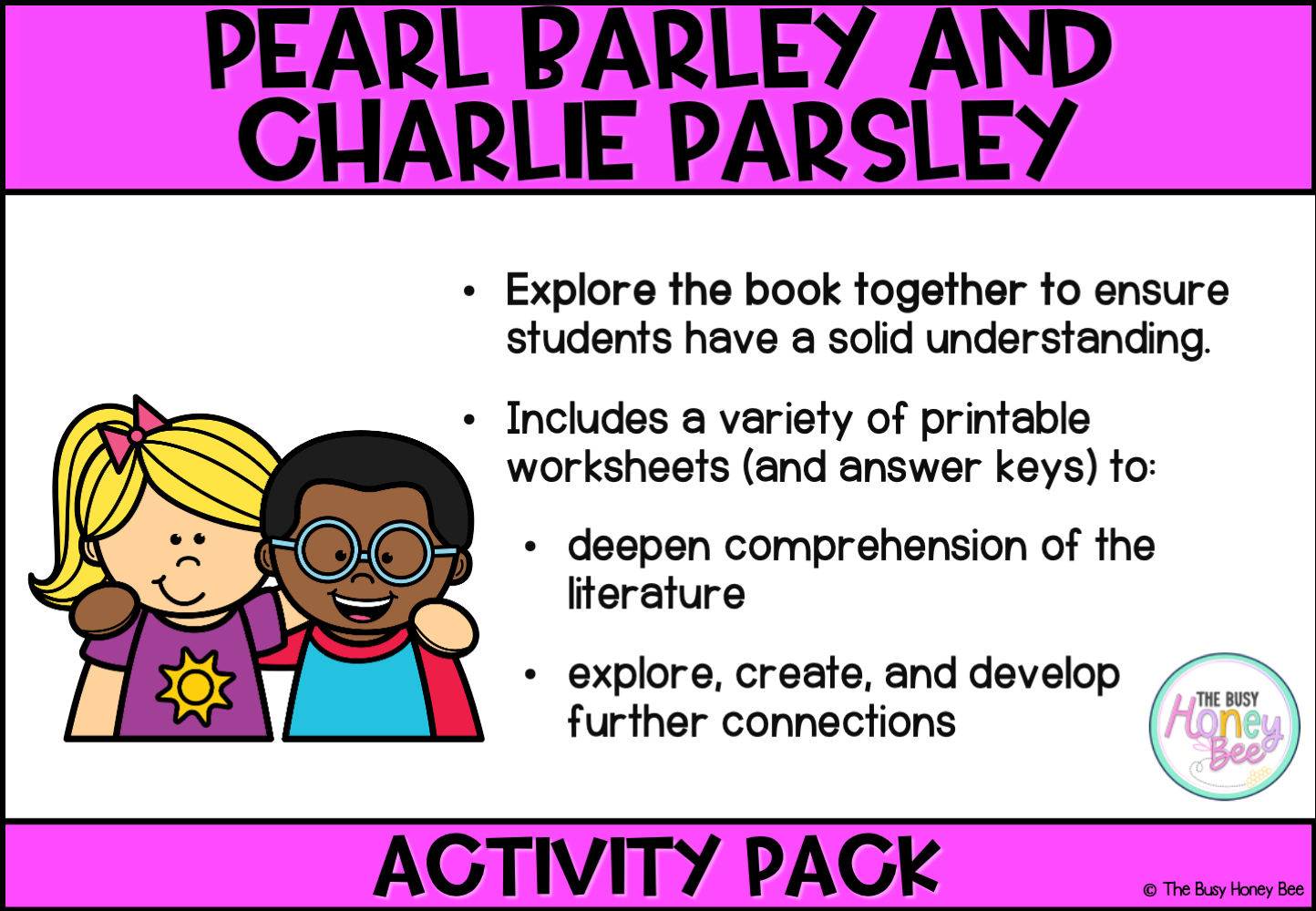 Pearl Barley and Charlie Parsley by Aaron Blabey Activity Pack