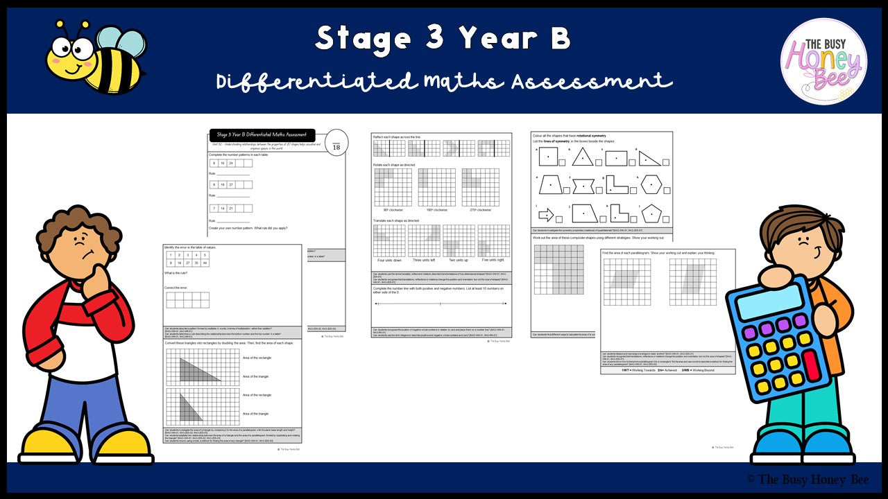 Stage 3 Year B Differentiated Maths Assessment Unit 32
