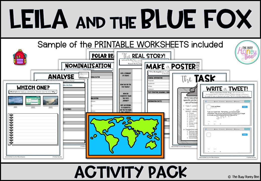 Unit 3 Leila and the Blue Fox by Kiran Millwood Hargrave Activity Pack