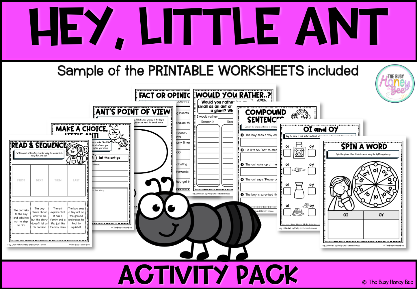 Hey, Little Ant by Phillip and Hannah Hoose Activity Pack