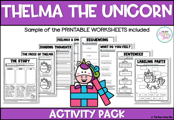 Thelma the Unicorn Activity Pack