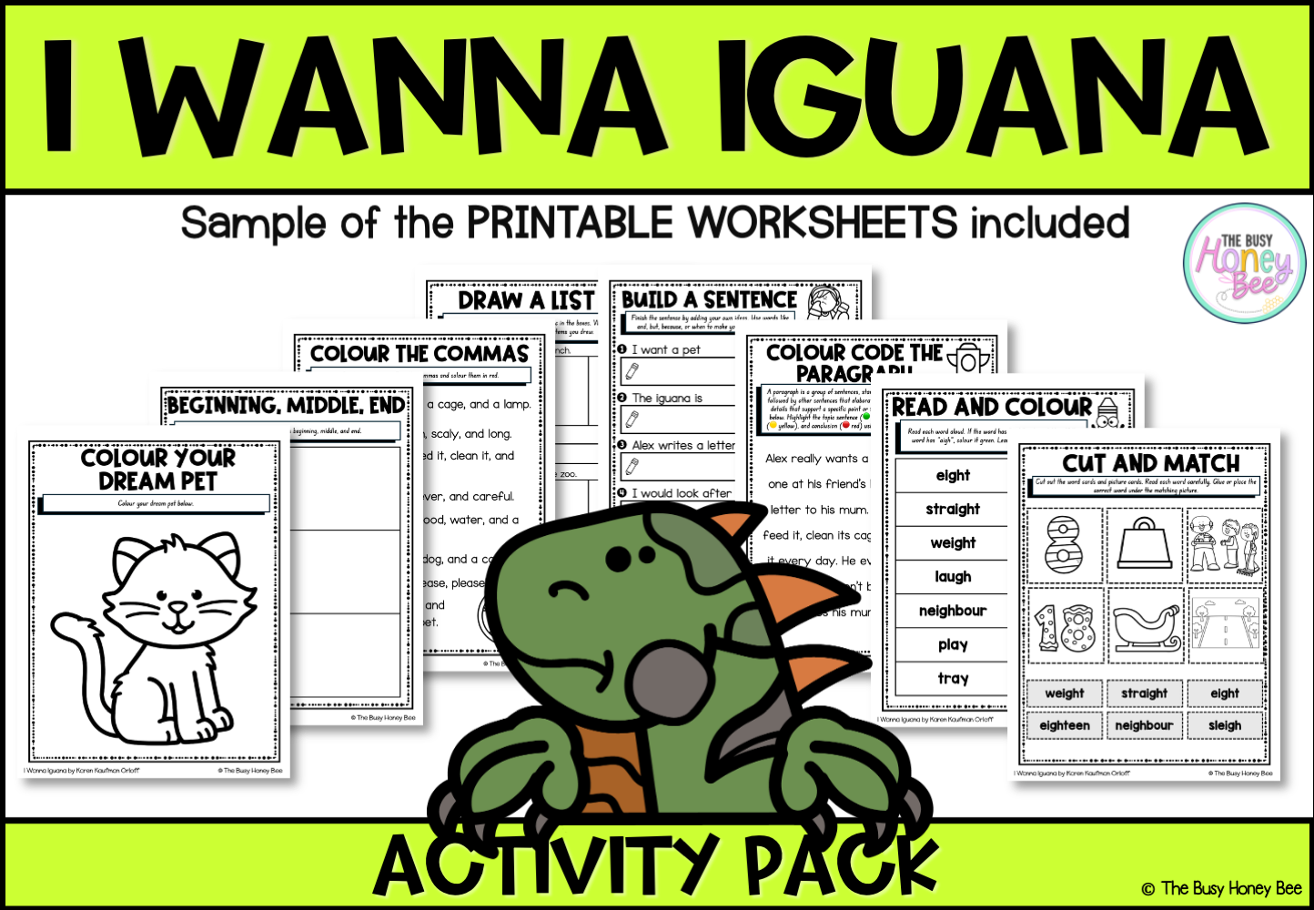 I Wanna Iguana by Karen Kaufman Orloff Activity Pack