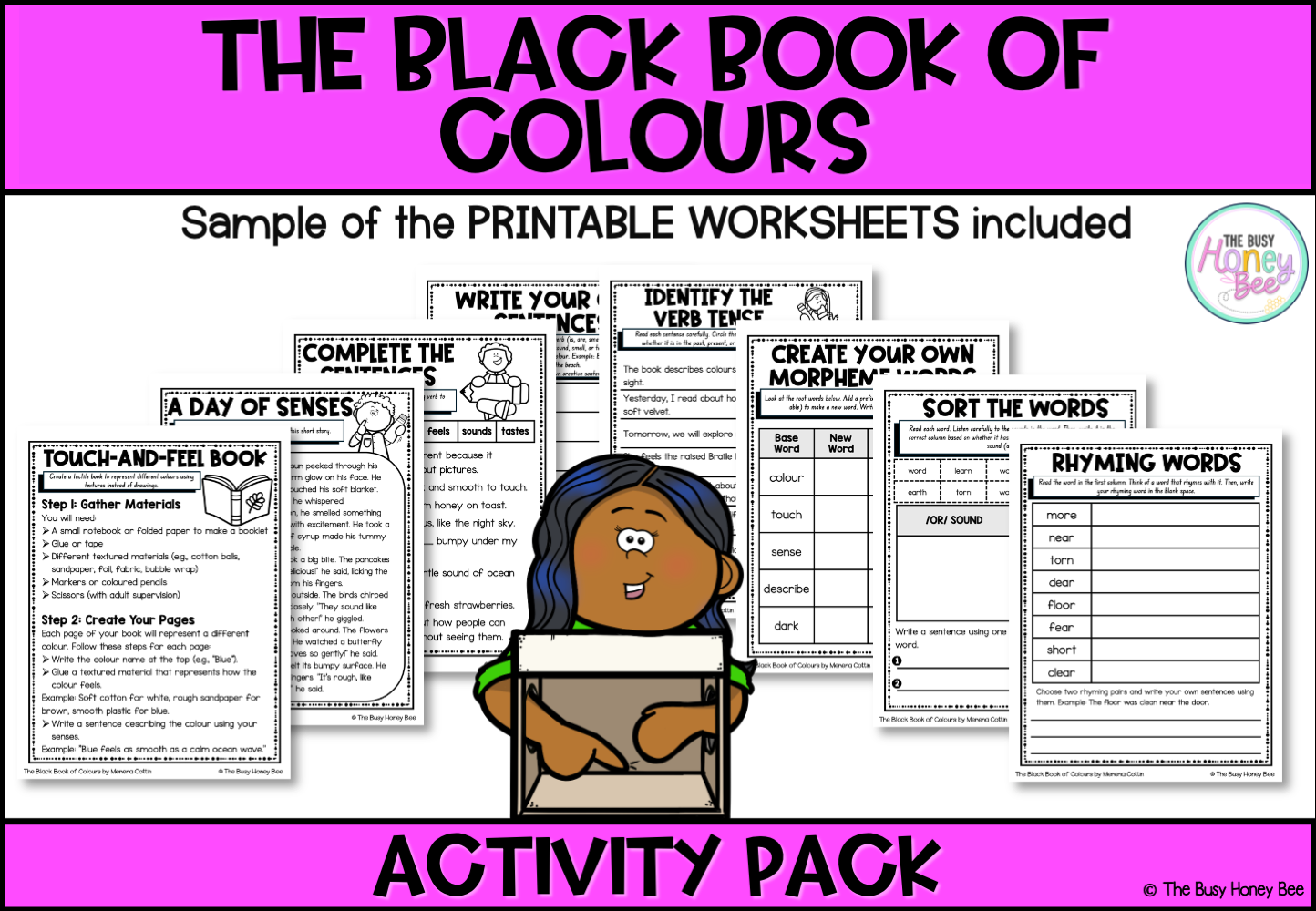 The Black Book of Colours by Menena Cottin Activity Pack