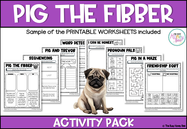 Pig the Fibber Activity Pack
