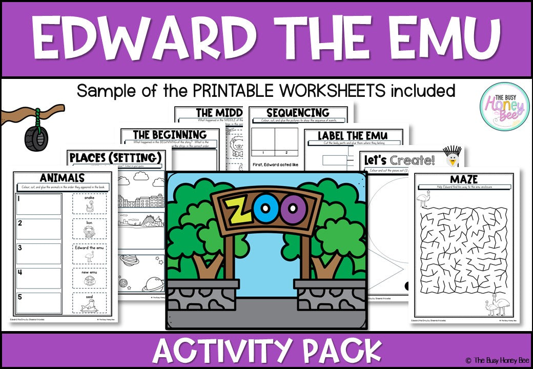 Edward the Emu Activity Pack