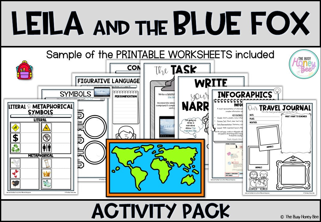 Unit 4 Leila and the Blue Fox by Kiran Millwood Hargrave Activity Pack