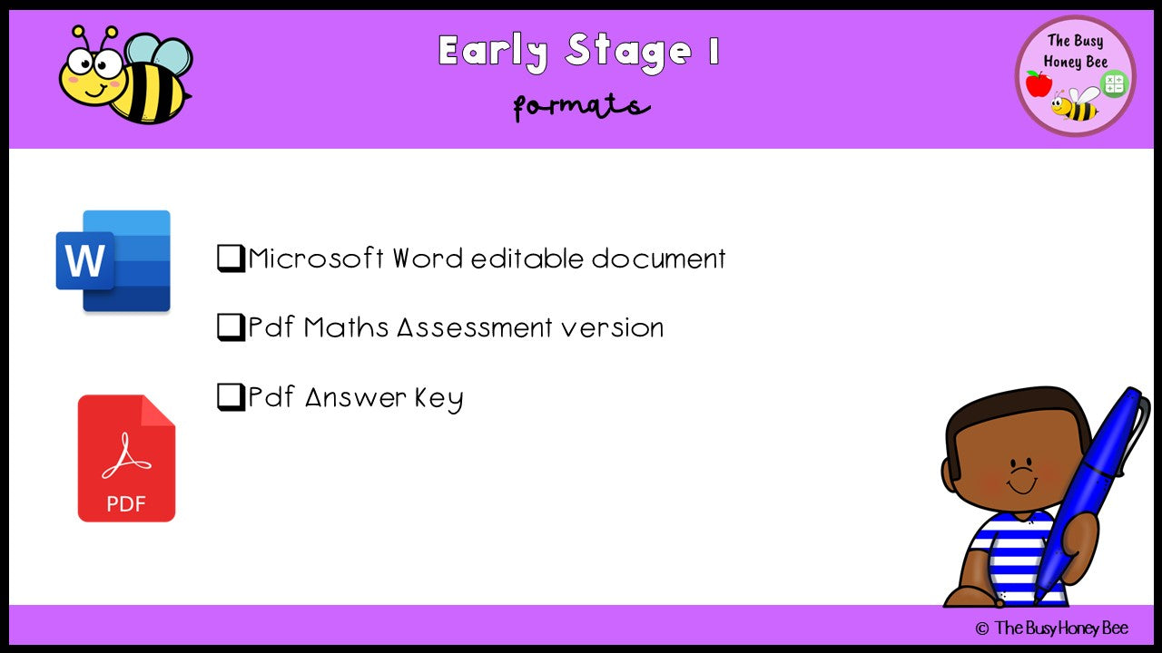 Early Stage 1 Maths Assessment Task 19