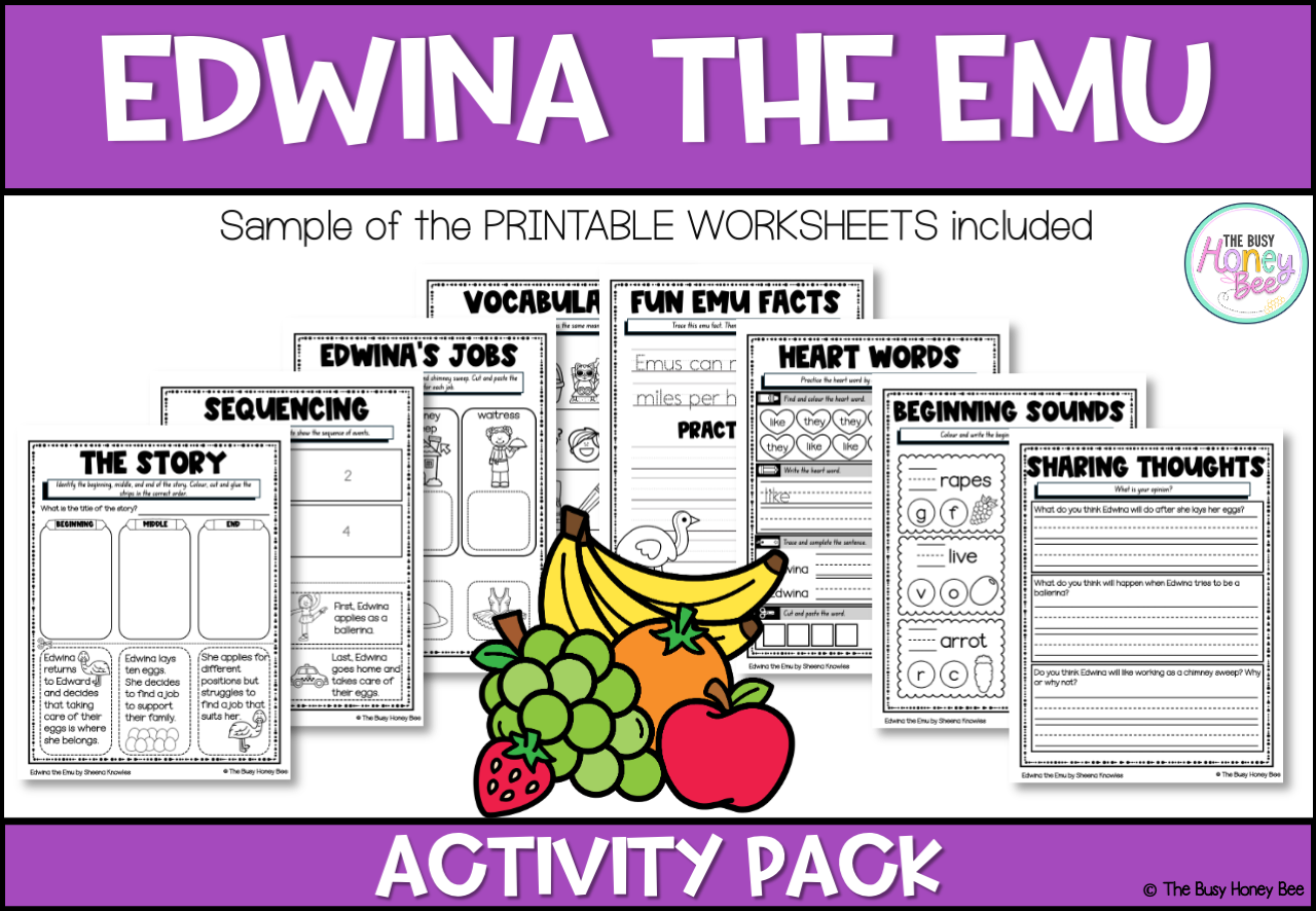 Edwina the Emu Activity Pack