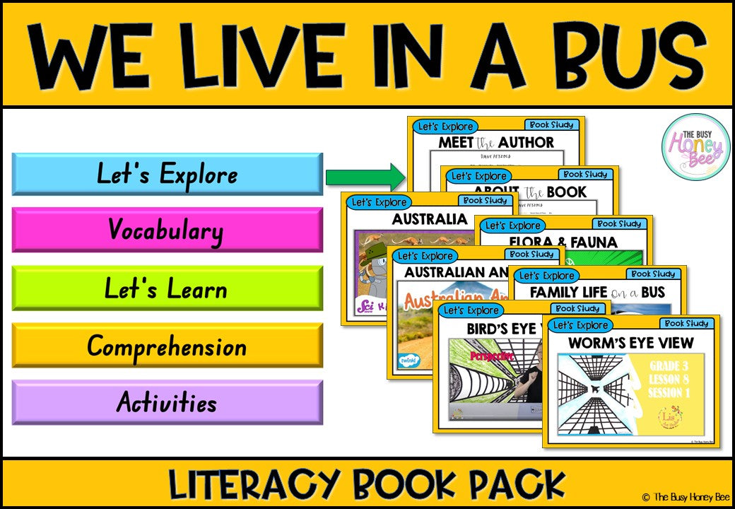 We Live in a Bus by Dave Petzold - CBCA 2025 - Literacy Book Pack