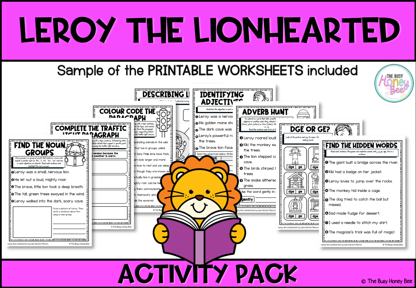 ‘Leroy the Lionhearted’ by Lisa Varchol Perron Activity Pack