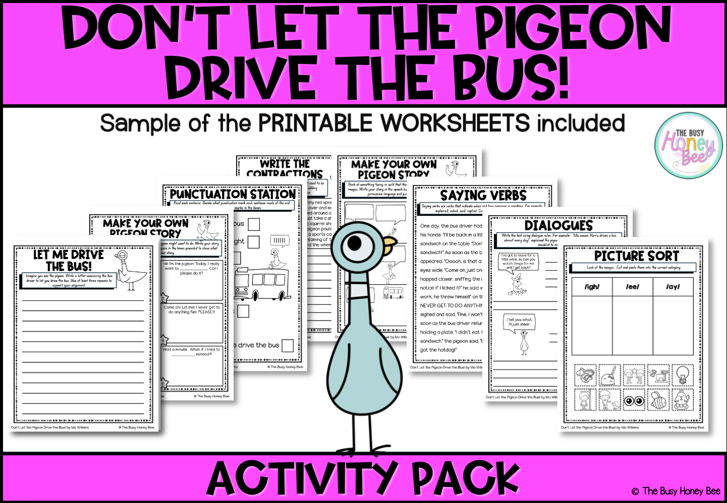 Don’t Let the Pigeon Drive the Bus! Activity Pack