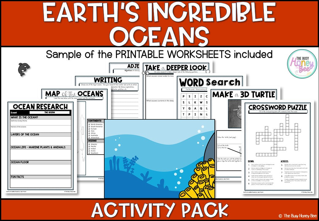 Earth’s Incredible Oceans Activity Pack