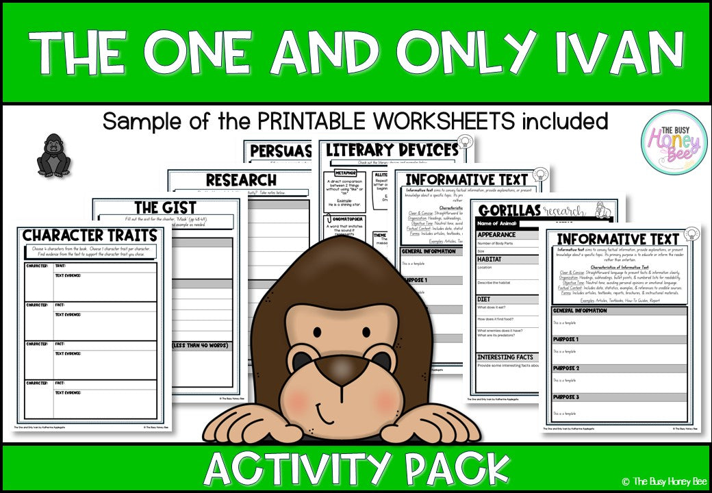 The One and Only Ivan Activity Pack