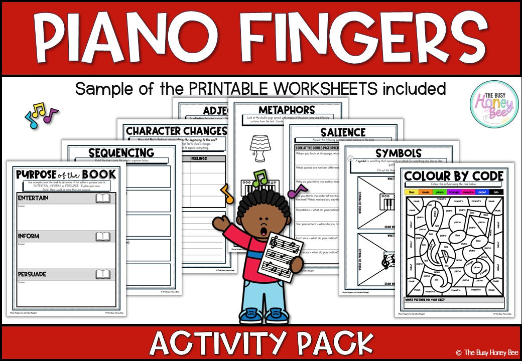 Piano Fingers Activity Pack