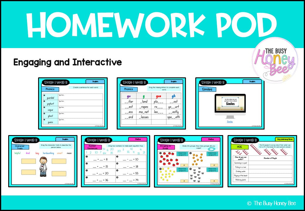 Stage 1 Year B Homework/Learning Pods Ultimate Mega Bundle