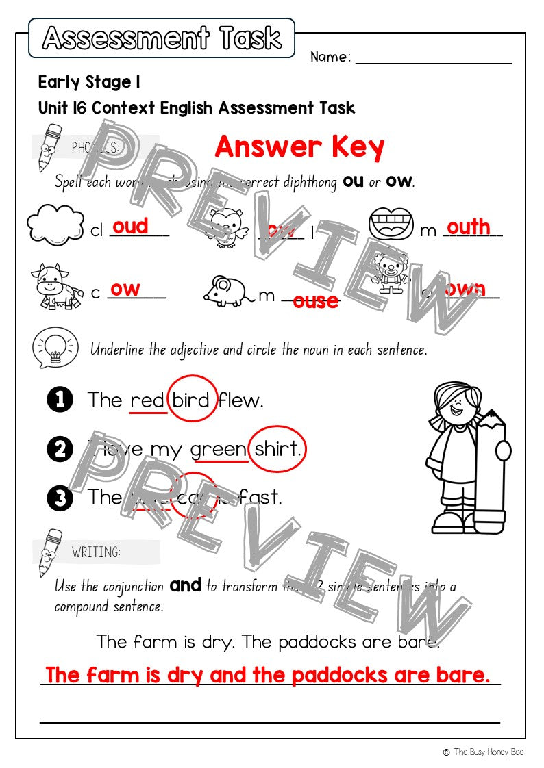 Early Stage 1 English Assessment Unit 16 Context
