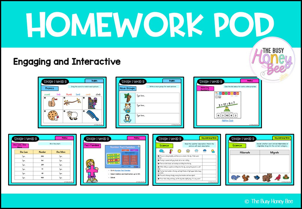 Stage 1 Year B Homework/Learning Pods Ultimate Mega Bundle