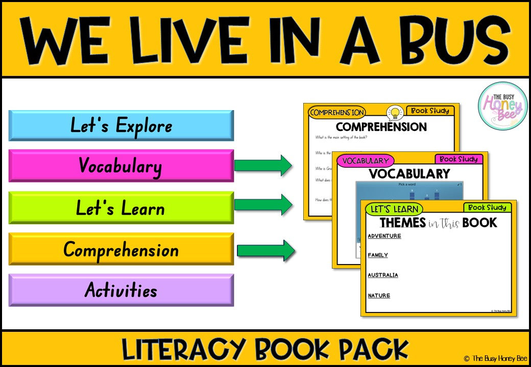 We Live in a Bus by Dave Petzold - CBCA 2025 - Literacy Book Pack